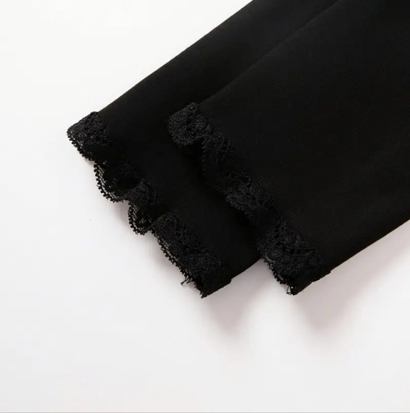 3/$30 Black Lace Long Sleeve Top - Picture 4 of 6